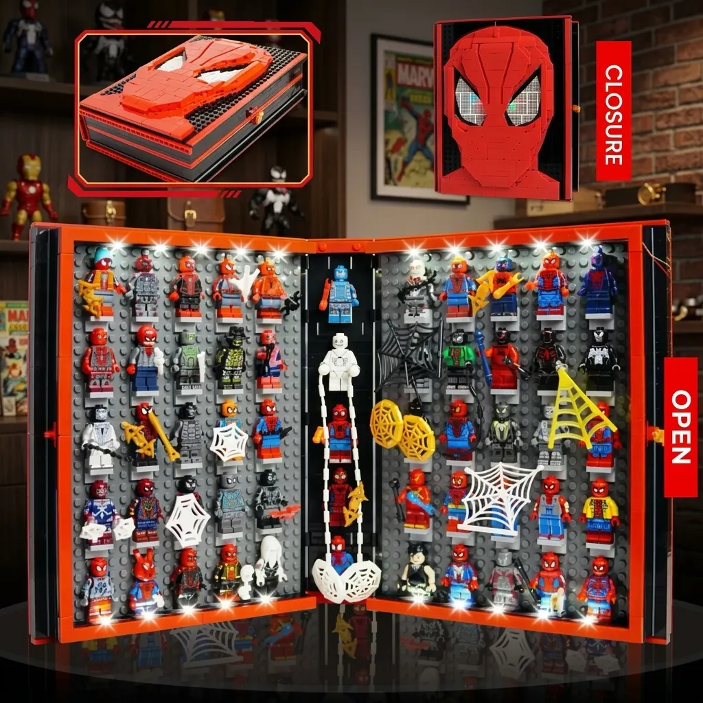 Spider Collector Book Building Blocks Set - 1888 Pieces with 55 Minifigures