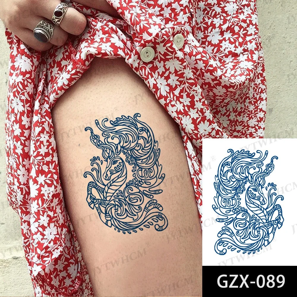 Juice 2 Weeks Lasting Tattoo Sticker Moon Forest Small Arrow Rose Waterproof Transfer Fake Tatoo Female Transfer Tatto Men Women