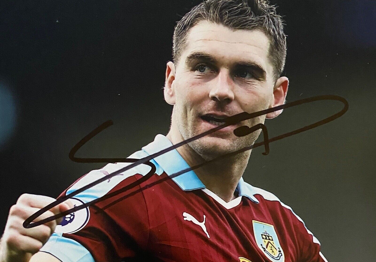 Sam Vokes Genuine Hand Signed 6X4 Photo Poster painting - Burnley