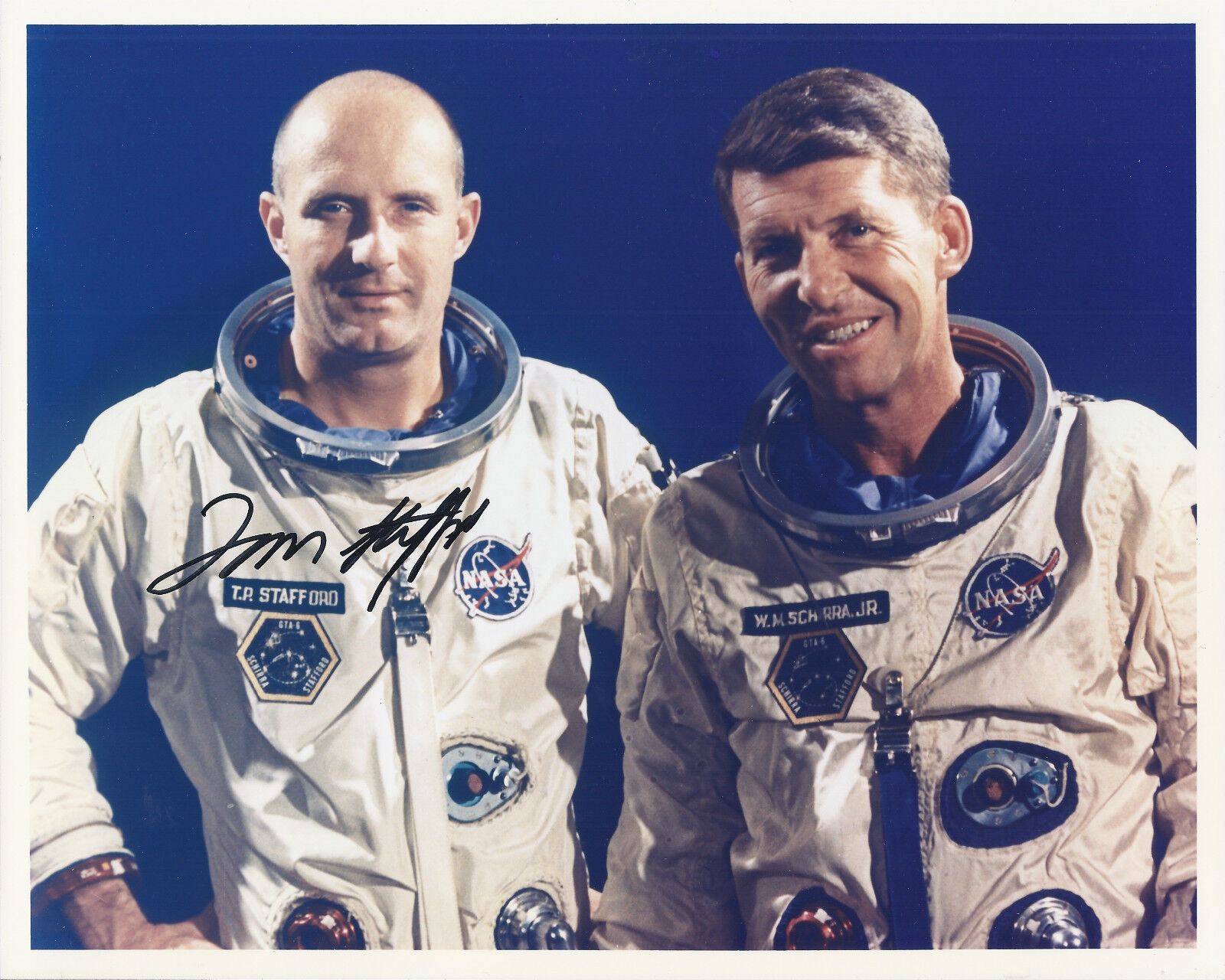 TOM STAFFORD SIGNED 8x10 GEMINI 6 Photo Poster painting - NASA ASTRONAUT - UACC RD AUTOGRAPH