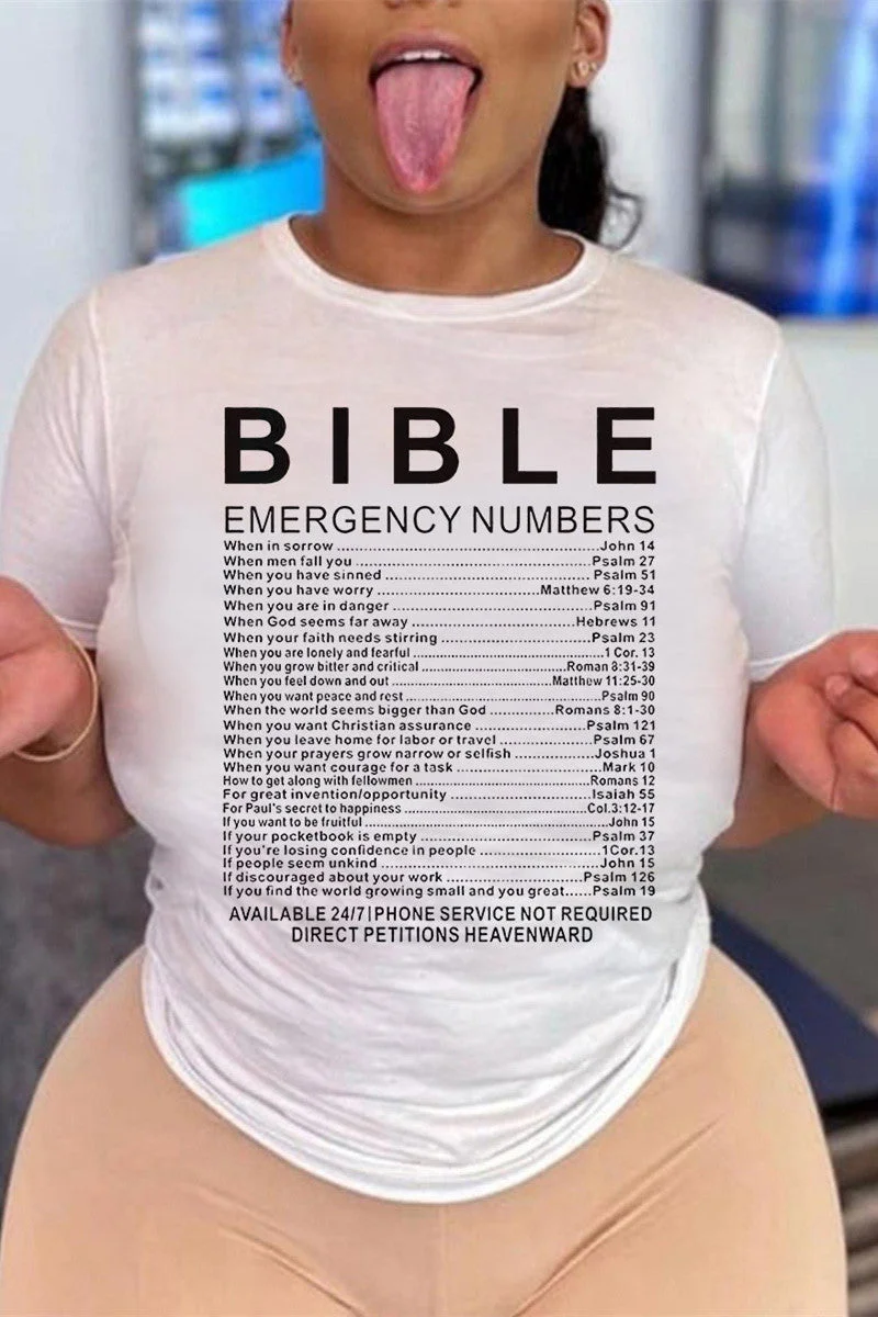 Fashion Casual Letter Print Basic O Neck T-Shirts