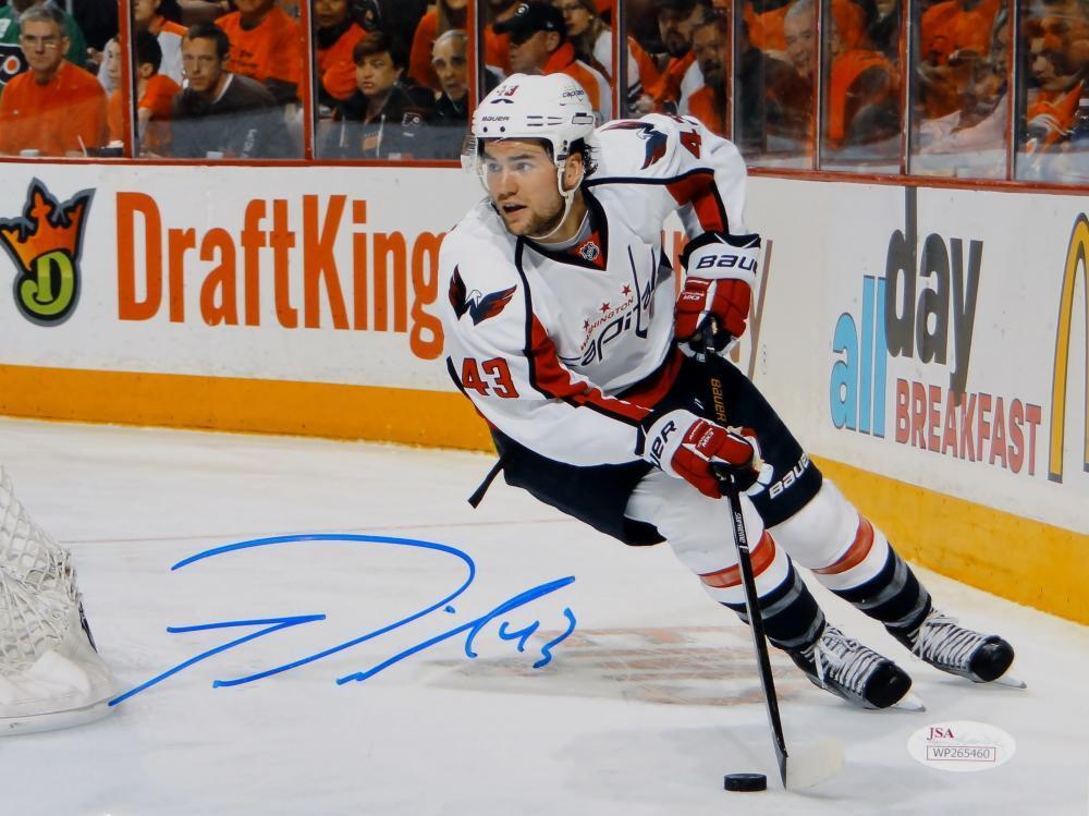 Tom Wilson Autographed Washington Capitals 8x10 On Ice Photo Poster painting- JSA Witnessed Auth