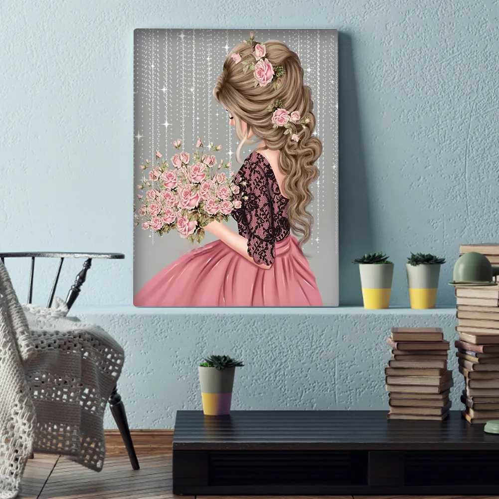 Diamond Painting - Full Round Drill - Girl(30*40cm)
