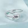  Guitar Shaped Ring 925 Sterling Silver