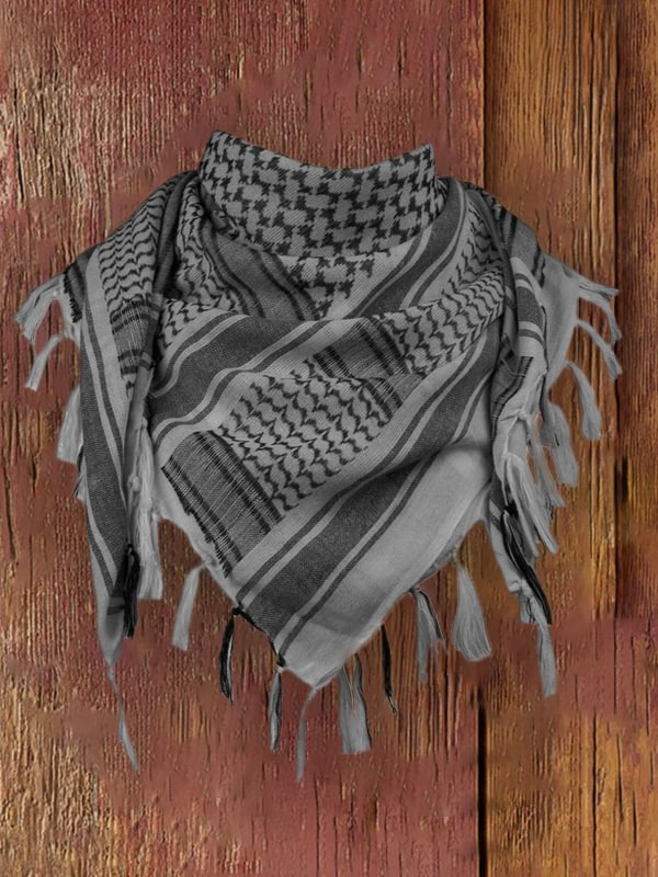 Men's autumn and winter cotton and linen scarf
