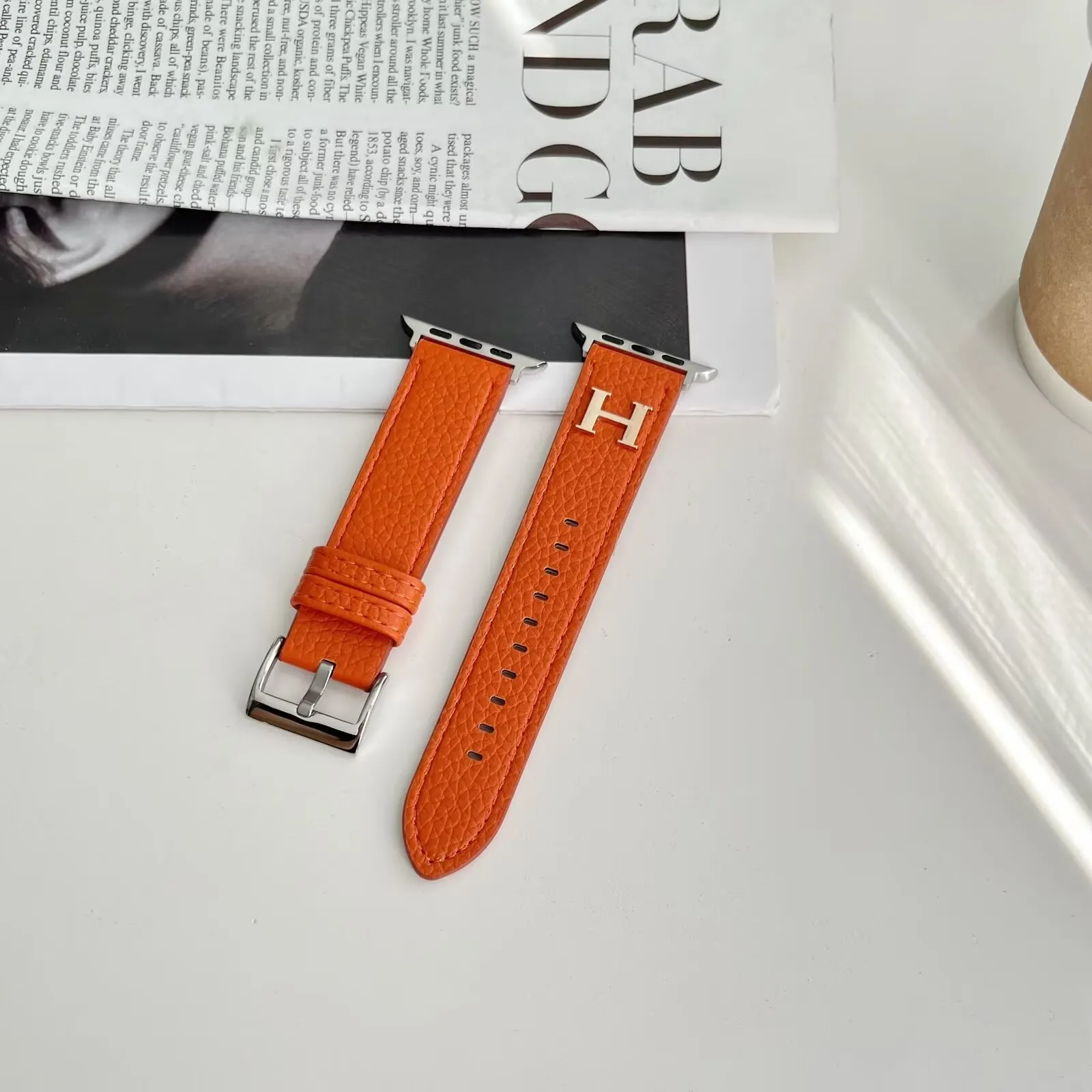 Herm&egrave;s Genuine Leather Apple Watch H-label Replacement Strap iWatch Band