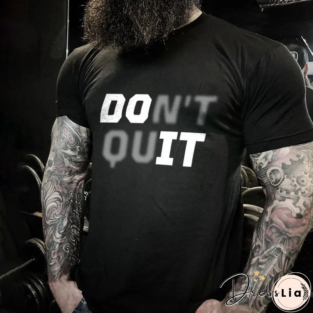 Men's Creative Fun Letter Print T-Shirt