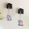 7Pcs DIY Diamond Painting Unicorn Keychain