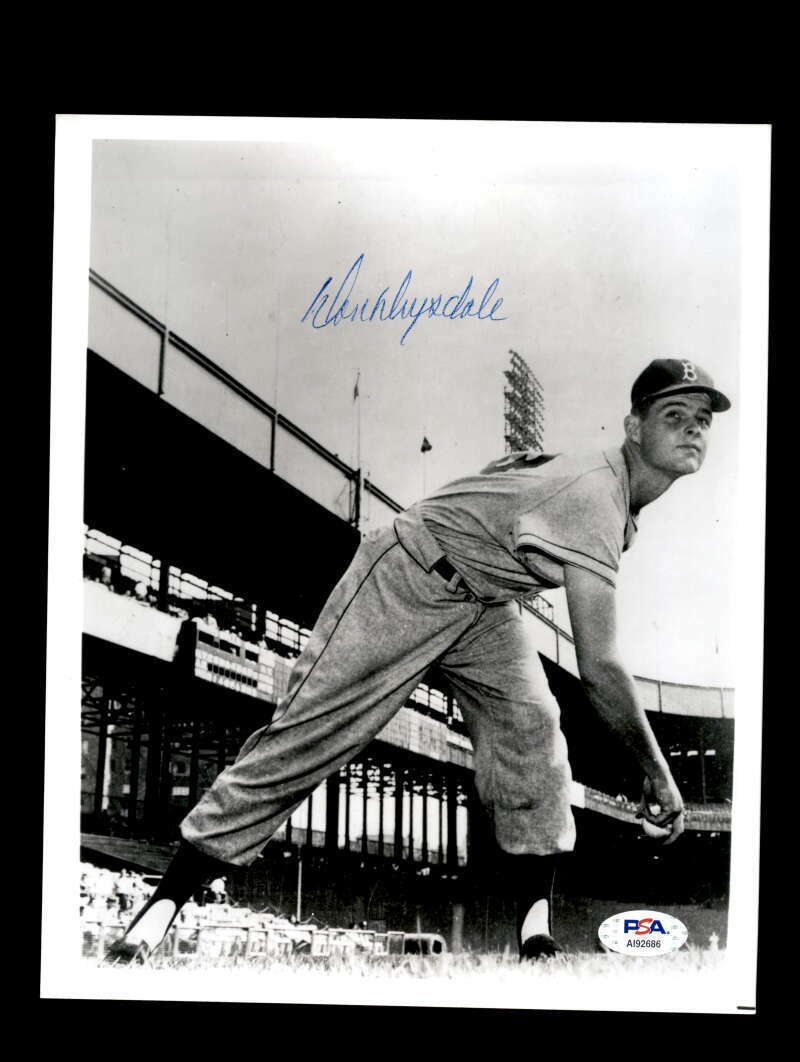 Don Drysdale PSA DNA Coa Signed Vintage 8x10 Photo Poster painting Autograph