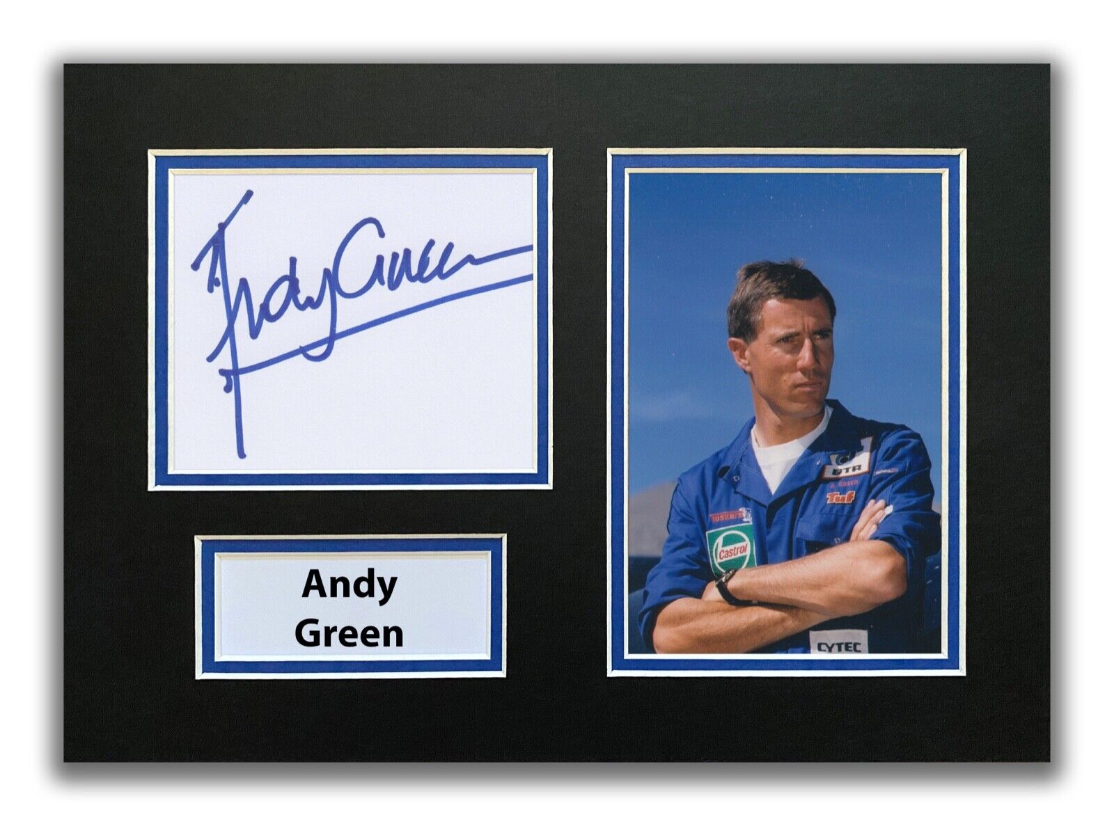 ANDY GREEN HAND SIGNED A4 MOUNTED Photo Poster painting DISPLAY - THRUST - AUTOGRAPH 1.