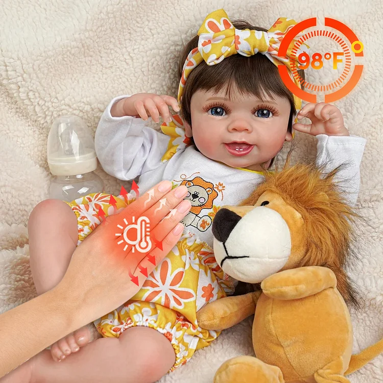 Babeside 20'' Lifelike Reborn Baby Doll Girl Carol with a Body that Warms Up
