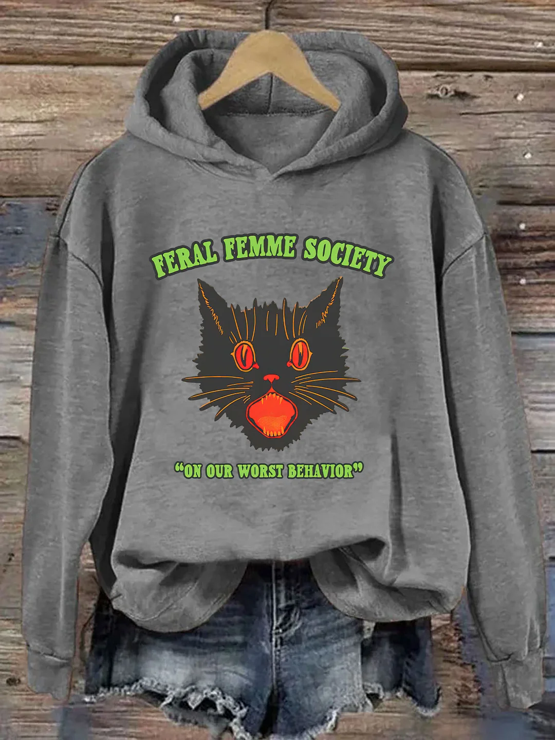 Feral Femme Society Cat Hoodie
