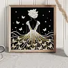 Girl in a butterfly skirt Self-Adhesive Frameless DIY Pearl Painting