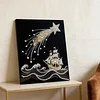 DIY Pearl Painting Sea for Home Wall Decor with Frame(40x30cm)