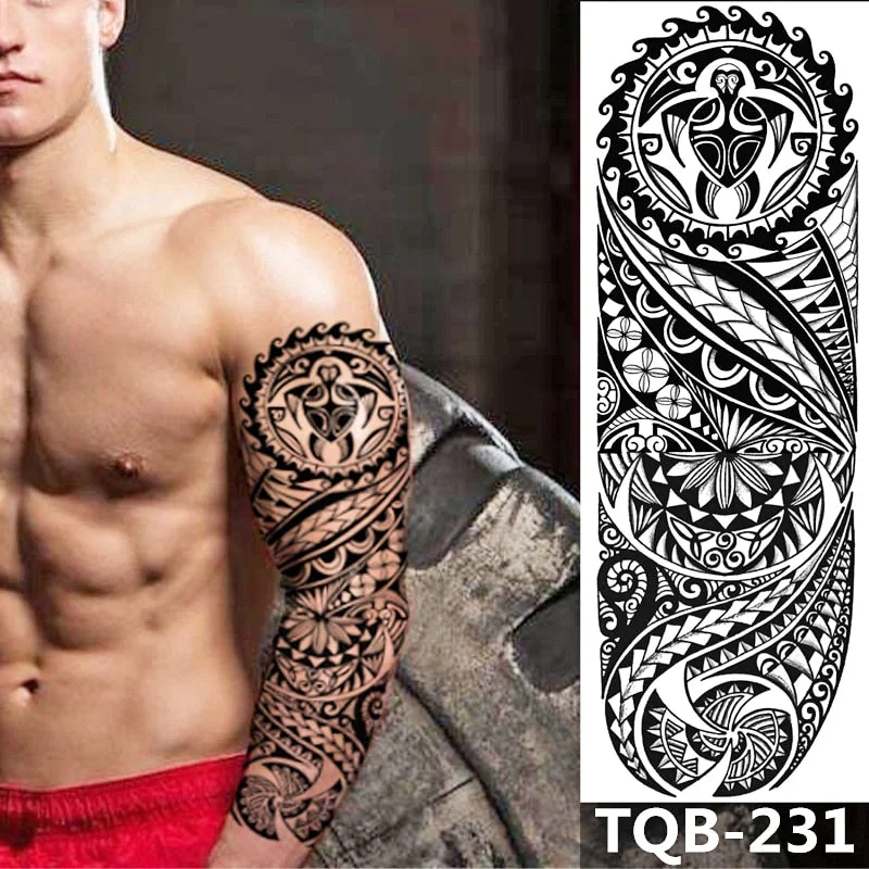 Large Temporary Tattoos Full Arm Tattoo Sleeves for Men Women