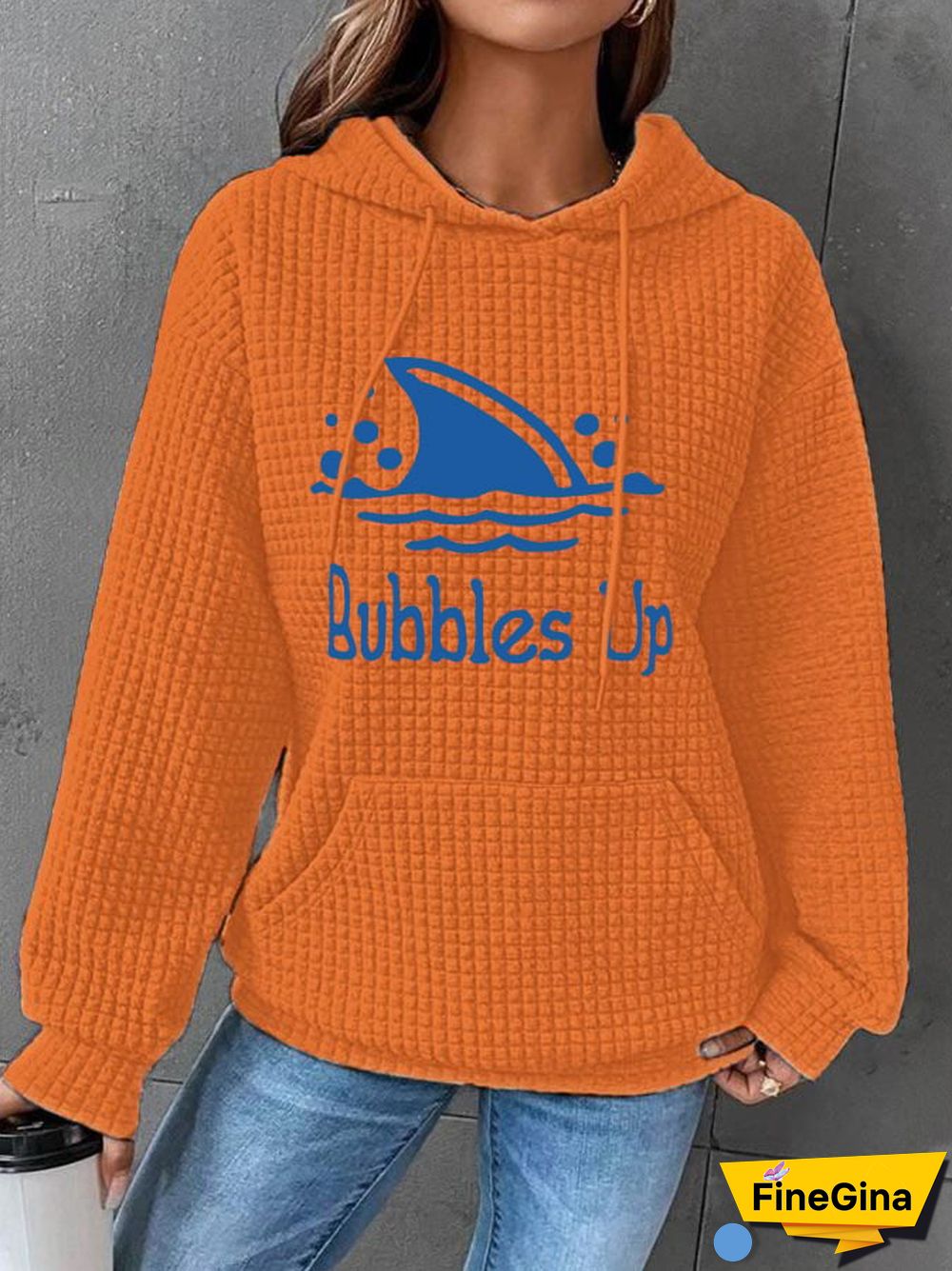 Women's Bubbles Up Jimmy Print Waffle Hoodie
