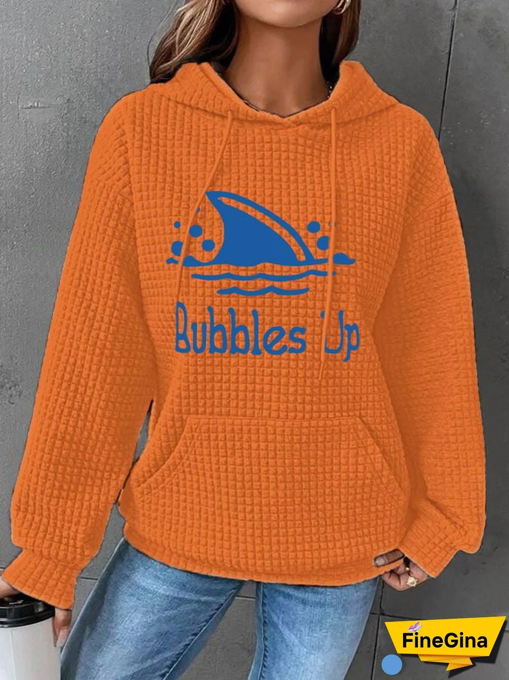Women's Bubbles Up Jimmy Print Waffle Hoodie