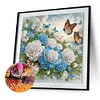 Butterfly Flower - Crystal Rhinestone Diamond Painting