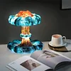3D Printed Resin Atomic Mushroom LED Night Light, USB Rechargeable Bedside Lamp with Remote Control, Dimmable Mood Light, 7 Light Color Changing, Kids Room Decorative Table Lamp, Gift