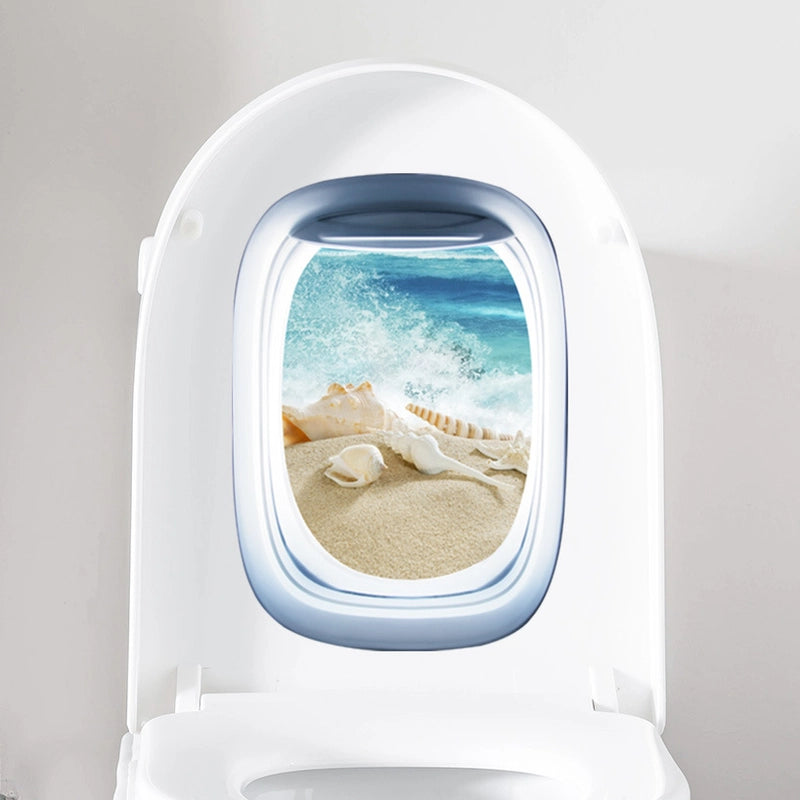 Casual Elegant Landscape PVC Wall Sticker Bathing