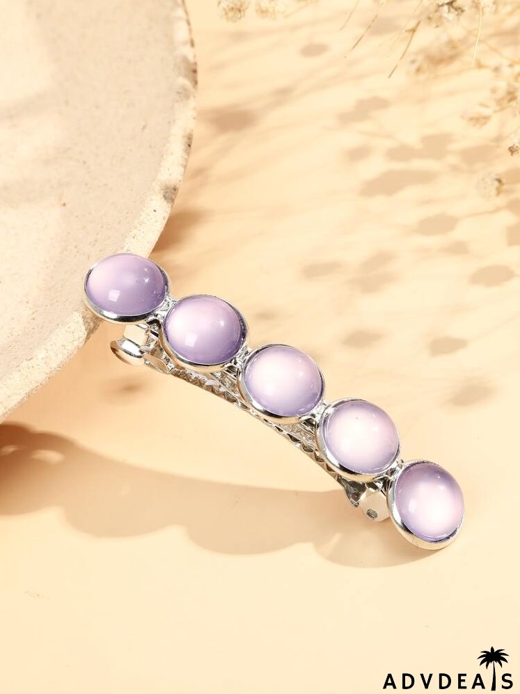 3pcs Round Decor Hair Clip