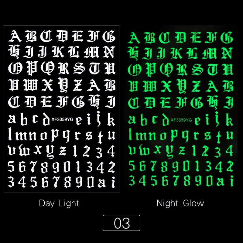 3D Luminous Nail Stickers Halloween Pumpkin Spider Star Moon Transfer Sliders  Winter Glow In The Dark Nail Art Decoration-Nail Inspo