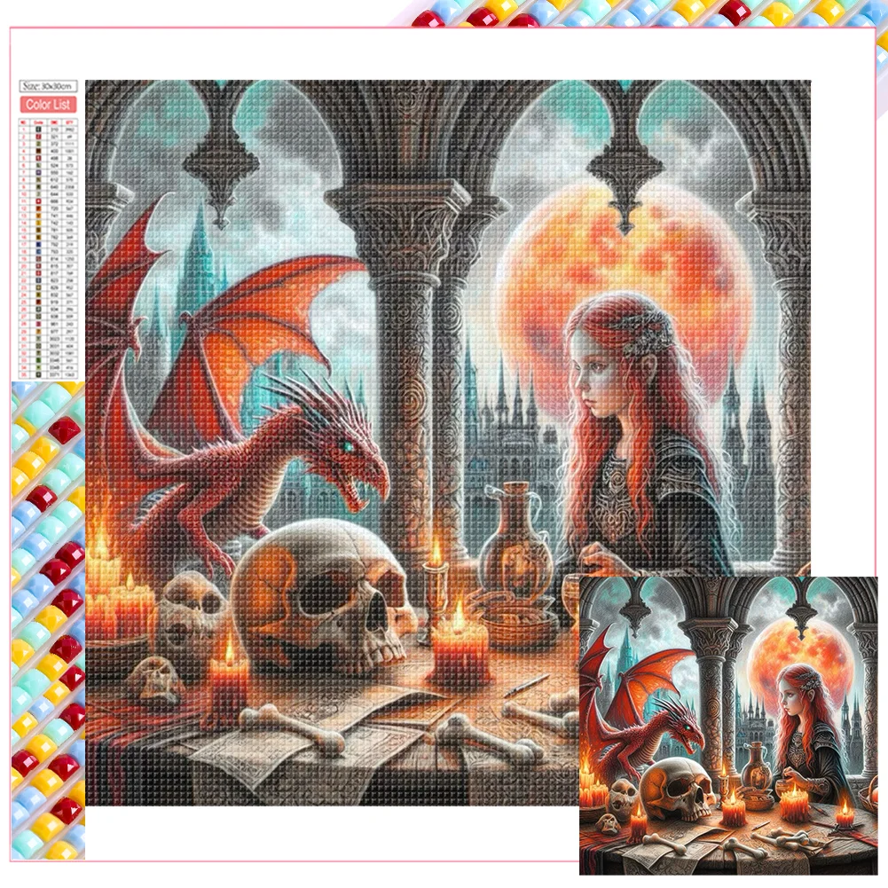 Full Square Diamond Painting - Dragon(Canvas|35*35cm)