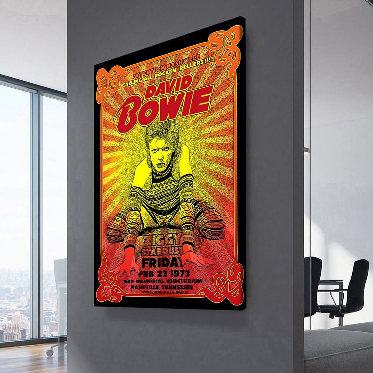 David Bowie Ziggy Stardust Tour 1973 Canvas Wall Art