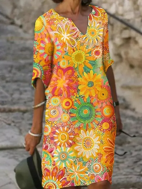 slim fit dress slacks Tropical Print Vacation Dress | Women's Clothing and Accessories