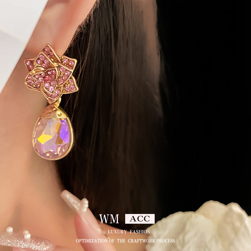 Medieval Flower Geometric Alloy Electroplating Earrings