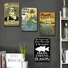 4PCS Fishing - Vintage Metal Signs Set - 20*30cm/30*40cm - Garden