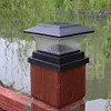 Solar Power LED Pillar Lamp Outdoor Garden Fence Lamp Yard Post Cap Lights