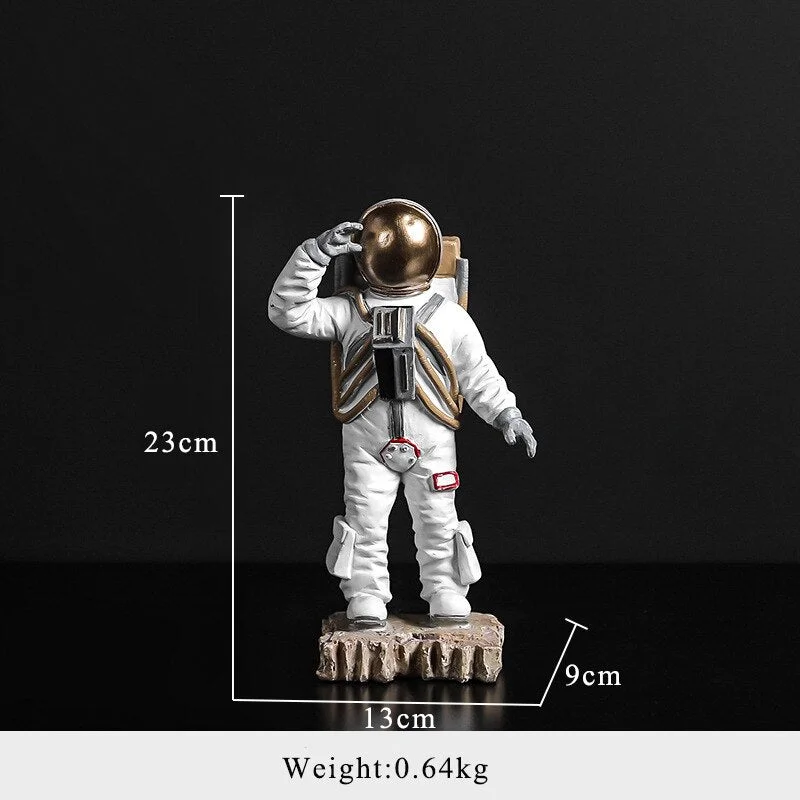 Resin Animal Figurines Home Decoration Accessories For Living Room Astronaut Cat Model Modern Office Desk Decor Birthday Gift