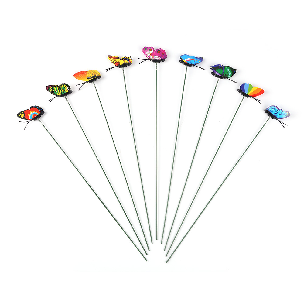 

50pcs Colorful Artificial Butterfly Sticks for Home Garden Flower Pot Decor, 501 Original