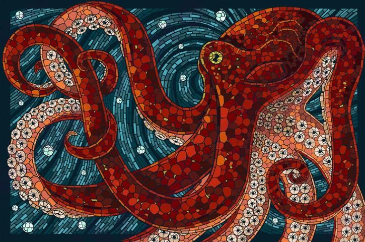 

Red Octopus – Paint By Numbers - 40*50CM, 501 Original