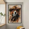 Cowboy Dog 11CT 3 Strands DIY Counted Cross Stitch Kit Large Size 40x60cm Cross Stitch Patterns Arts Craft Kits for Beginners Adults Home Decor