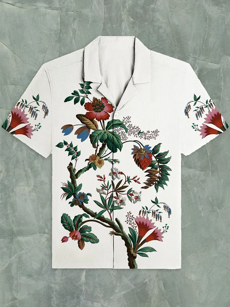 Men's Blooming Flowers Art Print Shirt