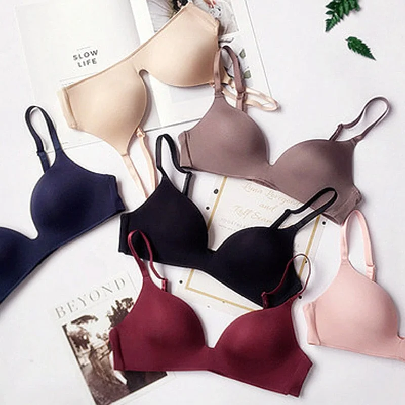 6 Colors Seamless Sexy Bra For Women Bralette Wire Free Push Up Bra Brassiere Female Underwear Lingerie fitness Intimates 2020
