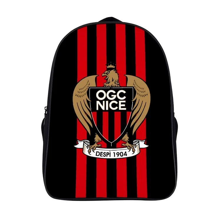 OGC Nice Sac À Dos Pour Ordinateur Portable À Deux Compartiments Sac À Dos Pour Étudiants De L'université