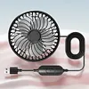 USB Car Fan 360 Rotatable Rear Seat Fan Car Cooling Fan for Sedan SUV Truck Van