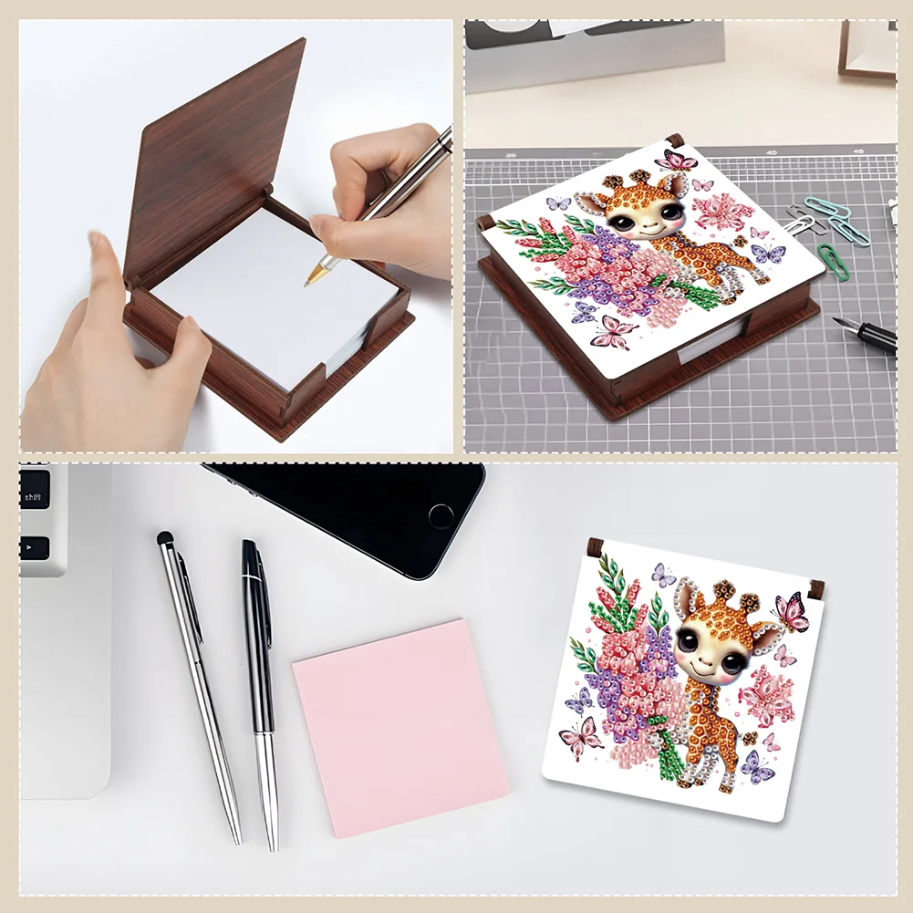 DIY Butterfly Fawn Diamond Painting Note Box Paper 160 Sheets of Paper for DIY Art Craft