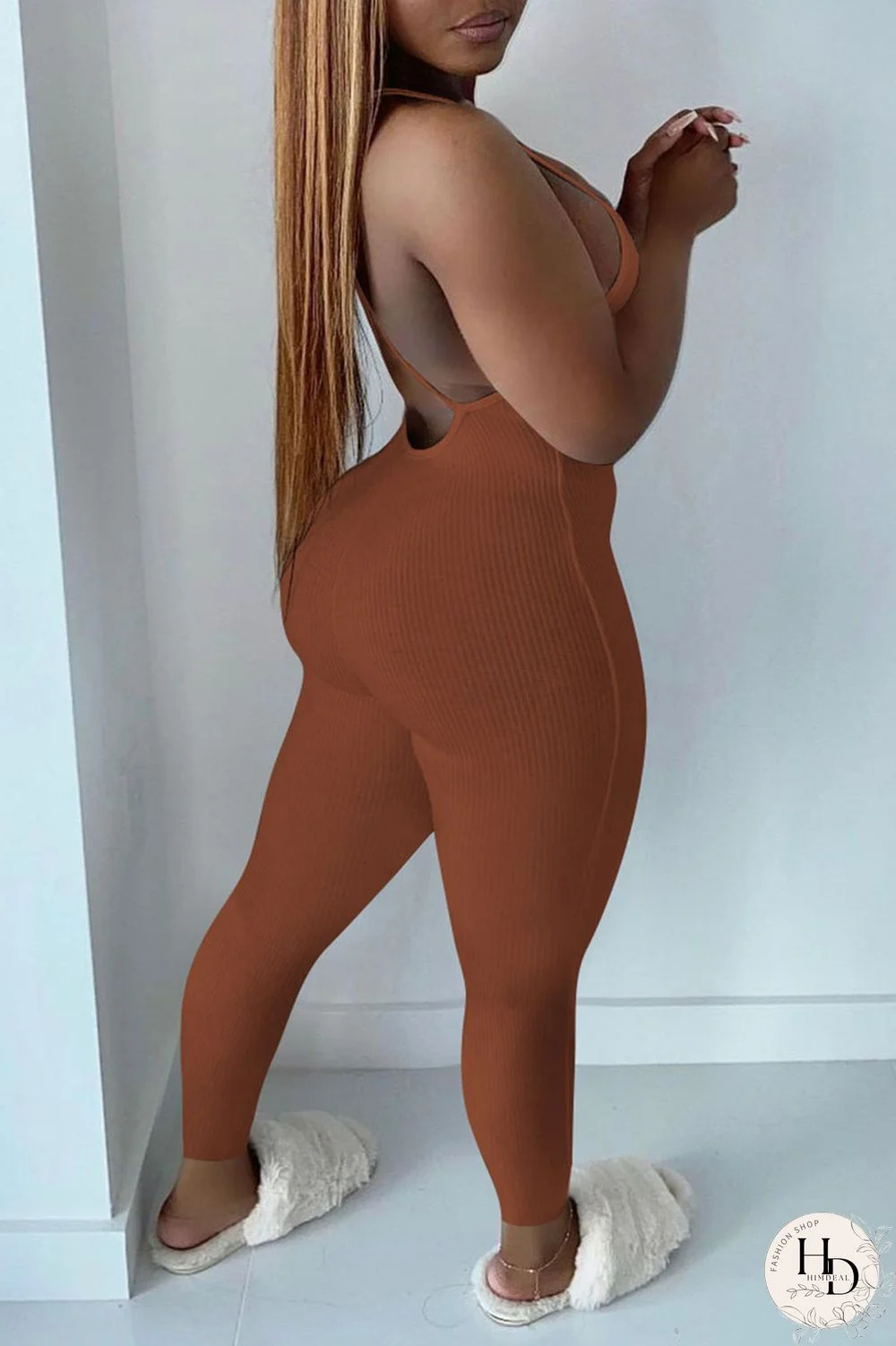 Black Sexy Solid Patchwork Spaghetti Strap Skinny Jumpsuits