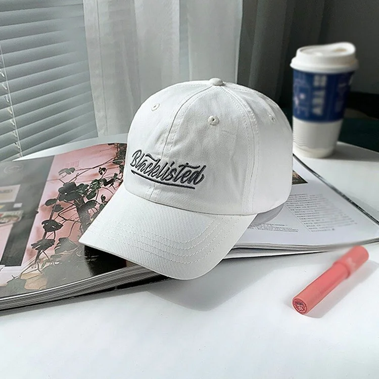 Korean Style Letter Embroidery Baseball Cap For Couples Outdoor Sunscreen Casual All-Matching Sun Hat