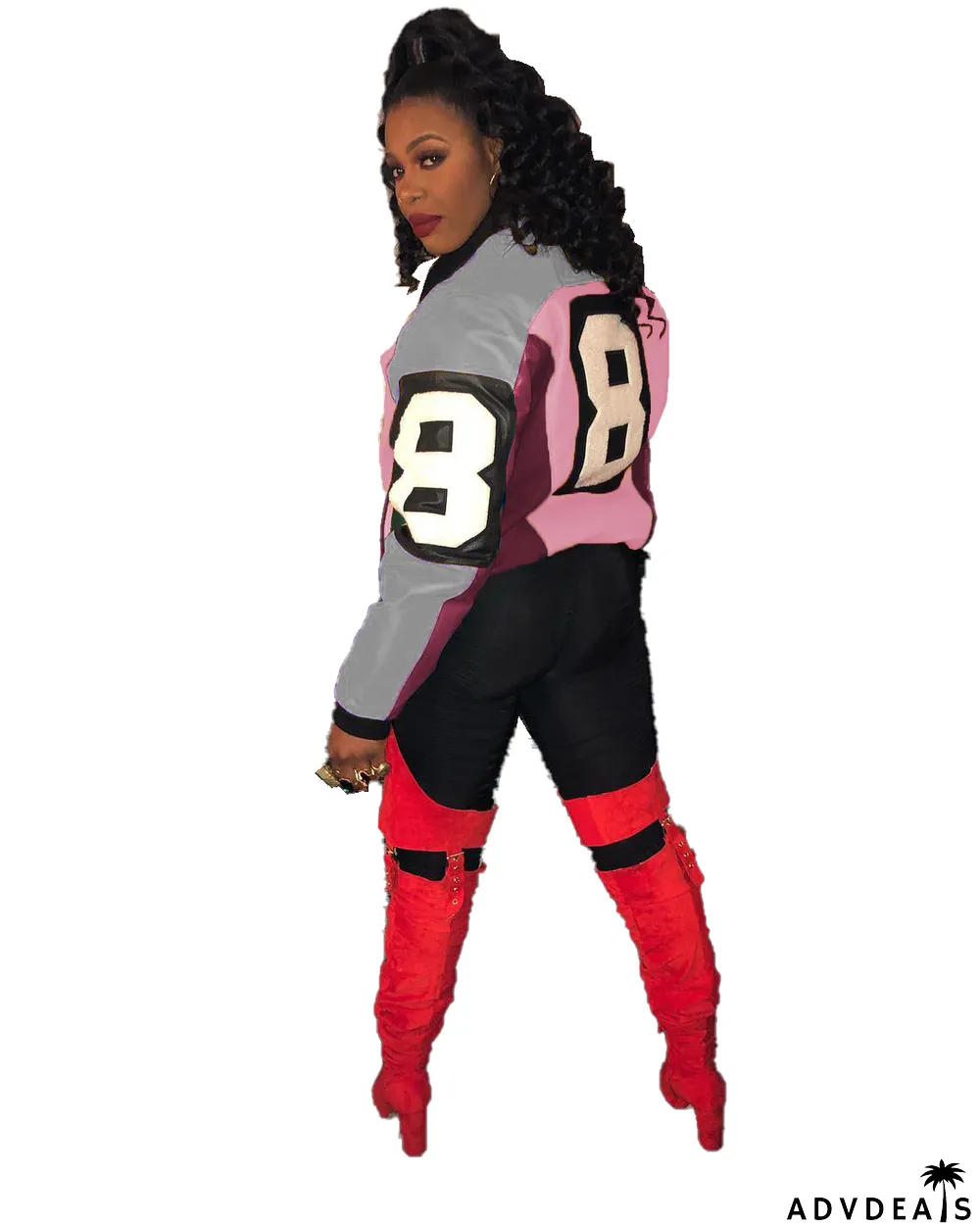 Winter Contrast Print Sporty Jacket