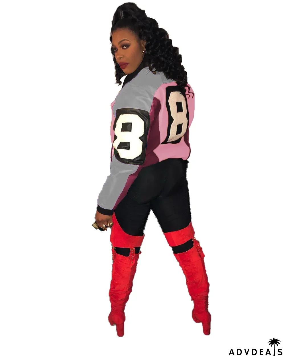 Winter Contrast Print Sporty Jacket