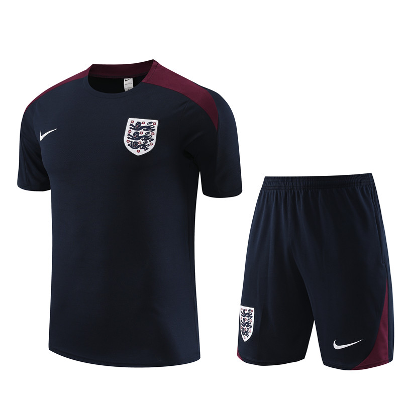 24/25 England Training Kit Short Sleeve Football Jersey Set Thai Quality