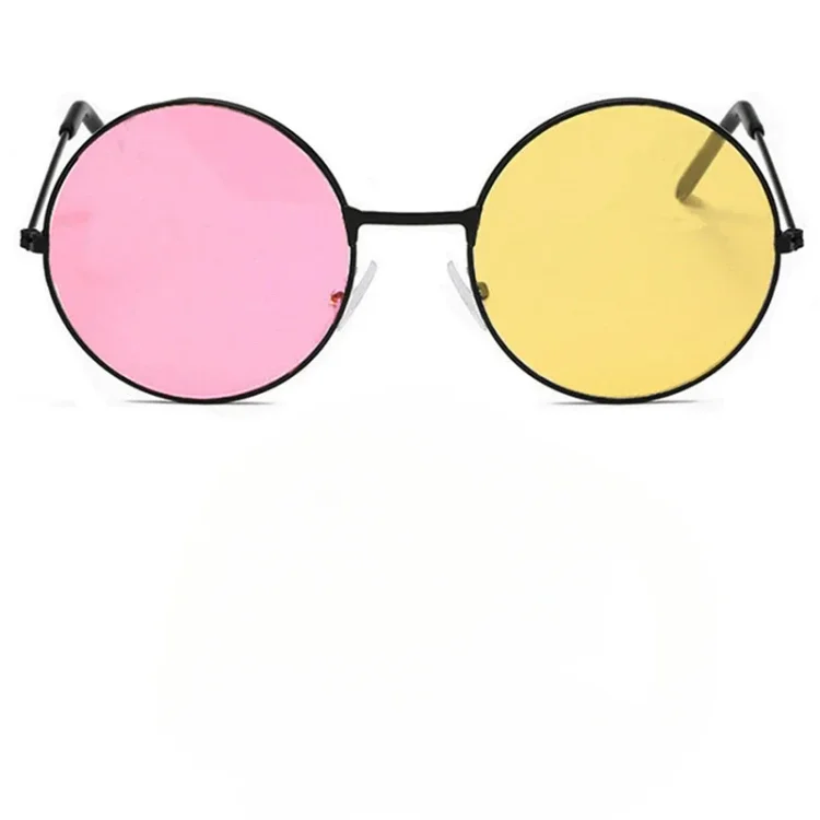 Kasomalang Anime Cosplay Glasses Mixed Color Round Frame Sunglasses Funny Party Eyewear Prop