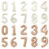 20PCS Retro Cream Caramel Party 0 - 9 Numbers 32" Aluminum Film Balloons Birthday Anniversary Decors