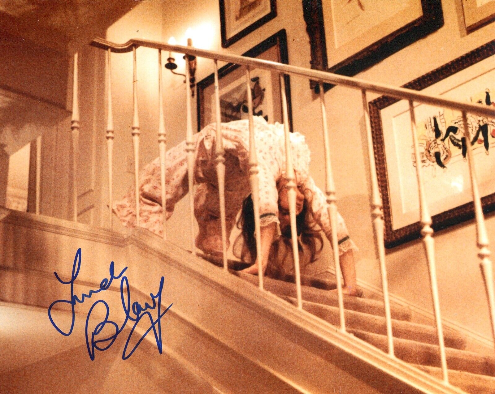 Actress Linda Blair signed THE EXORCIST horror movie Photo Poster painting - UACC DEALER