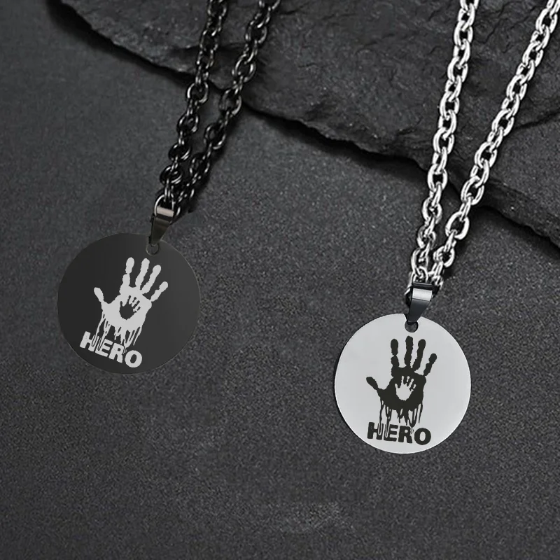 Father's Day Hero Titanium Steel Fitness Necklace tacday